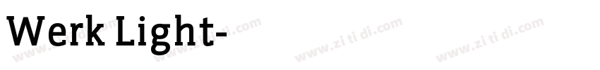 Werk Light字体转换